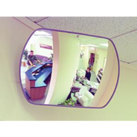 Rectangular interior convex mirror
