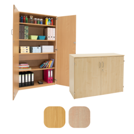 Wooden Classroom Cupboard with Adjustable Shelves