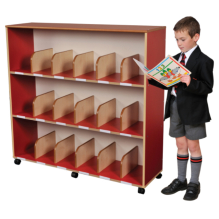 Early Years Tall Dividing Bookcase with Dry Wipe Back