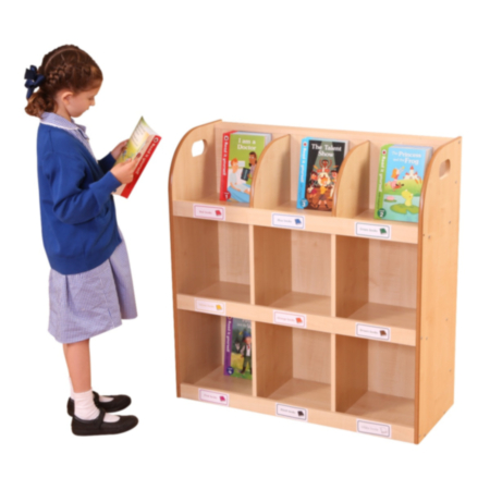 Early Years Classroom Maple Book Display and Storage Unit