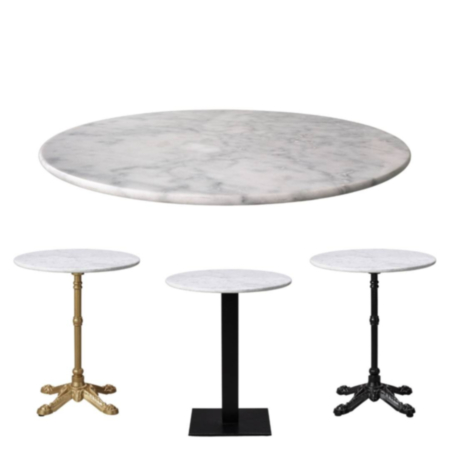 Round Real Marble Cafe Bistro Table Top