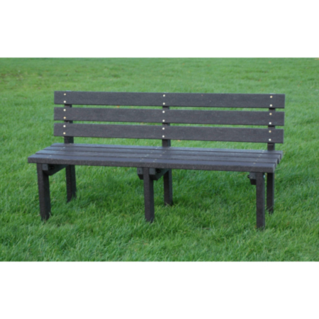 Reston Recycled Plastic Outdoor Public Areas Bench- 3 Seater