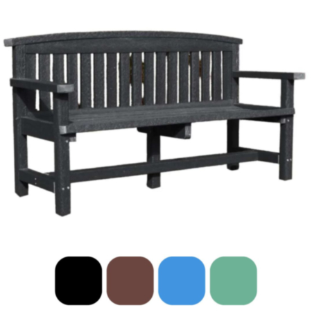Traditional Recycled Plastic Outdoor Park Bench