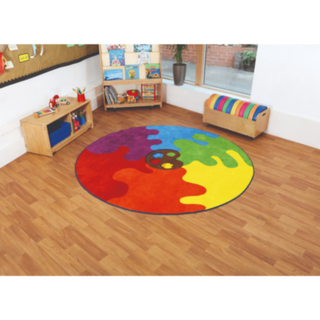 Decorative Colour Palette Classroom Rug