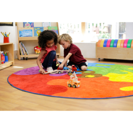 Decorative Colour Palette Classroom Rug