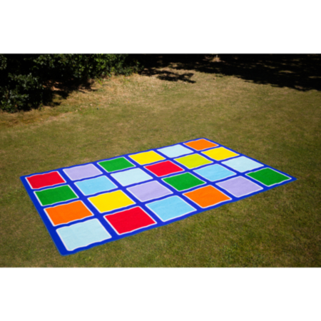 Rainbow Rectangle Children&#039;s Placement Outdoor Mat