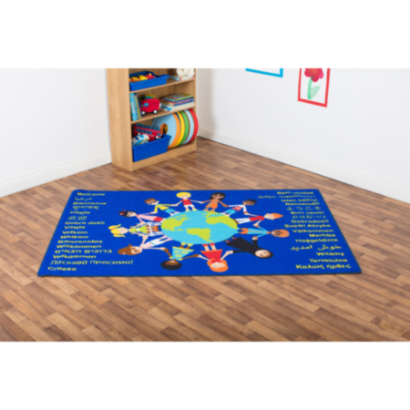 Multi-Cultural Welcome Classroom Rug