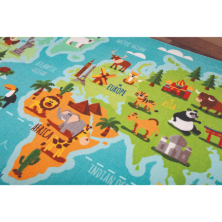 Animals and Places of the World Classroom Carpet