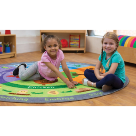 Back to Nature Animal and Plant Life Cycles Classroom Carpet