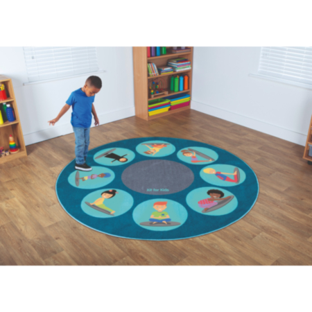 Classroom Yoga Positions and Placement Carpet