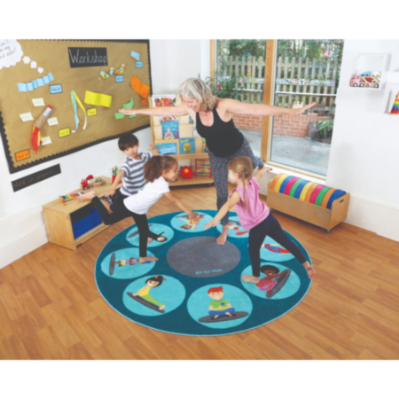 Classroom Yoga Positions and Placement Carpet