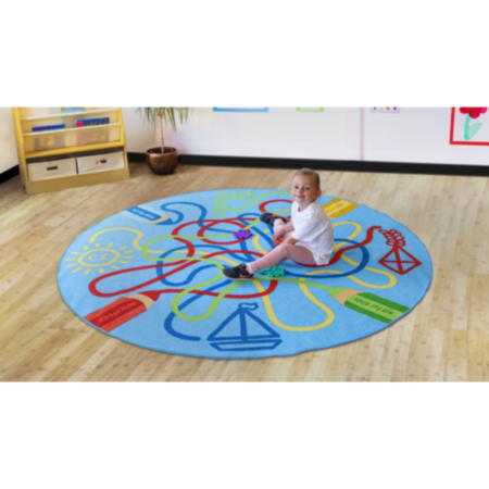 Decorative Colour Tubes Classroom Carpet