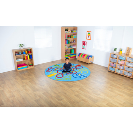Decorative Colour Tubes Classroom Carpet