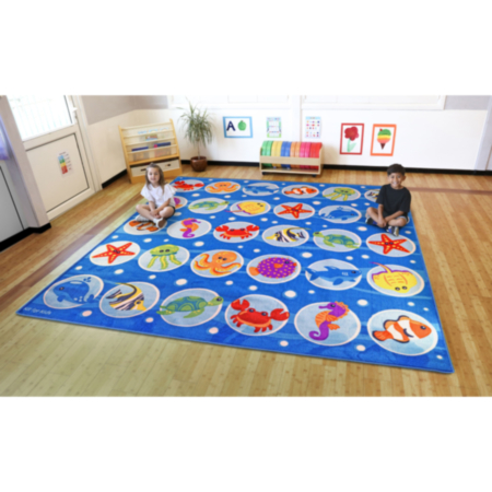 Under the Sea Large Square Classroom Placement Carpet