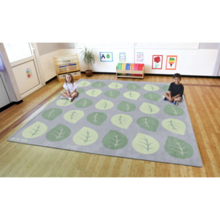 Classroom Natural World Leaf Placement Floor Carpet 3 x 3m