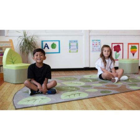 Natural World Semi Circle Placement Classroom Carpet