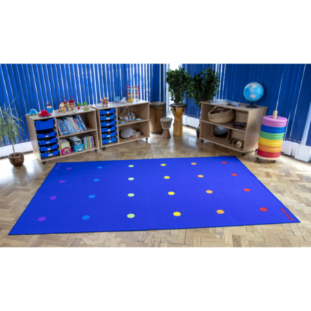 Primary School Essentials Rainbow Spots Indoor and Outdoor Carpet