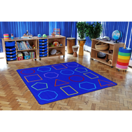 Primary School Geomatric Blue Carpet