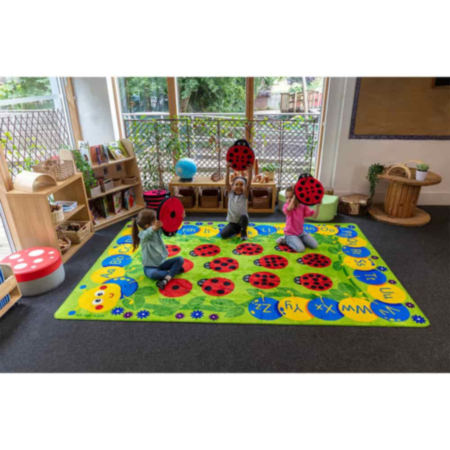 Classroom Back to Nature Chloe Caterpillar Numeracy and Literacy Carpet