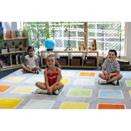 Classroom Rainforest Squares Placement Carpet