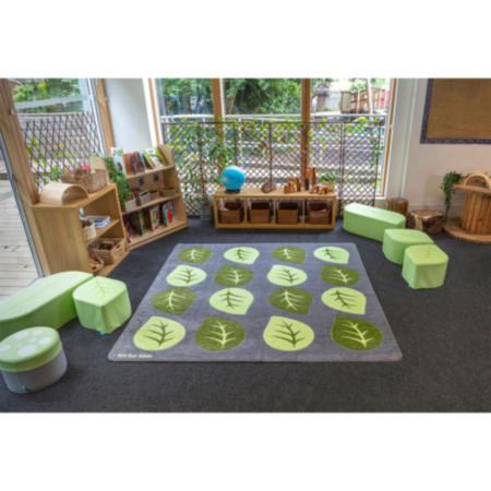 Classroom Natural World Leaf Placement Floor Carpet 2 x 2m