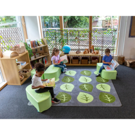 Classroom Natural World Leaf Placement Floor Carpet 2 x 2m