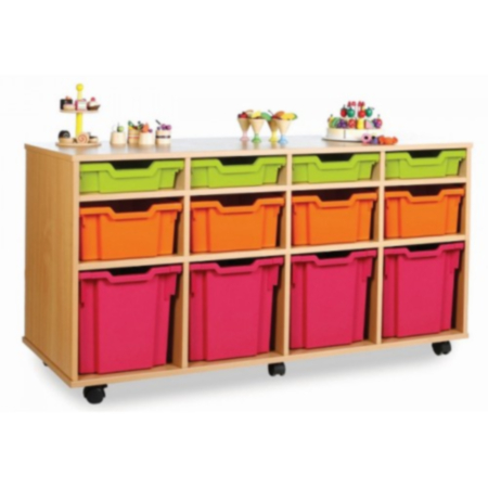 Monarch Classroom Storage Unit - Maple with 12 Variety Trays