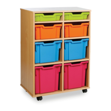 Monarch Classroom Storage Unit - Maple with 8 Variety Trays