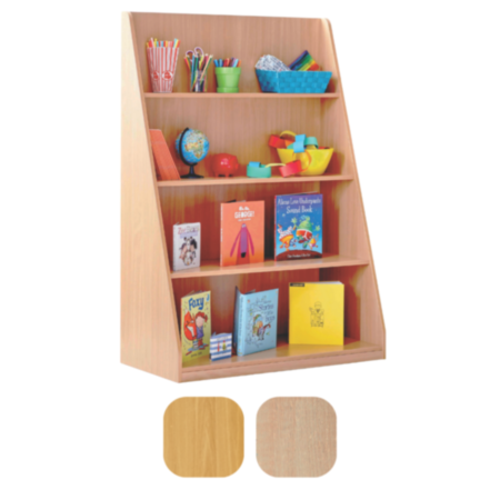 Early Years Static Bookcase with 4 Straight Shelves