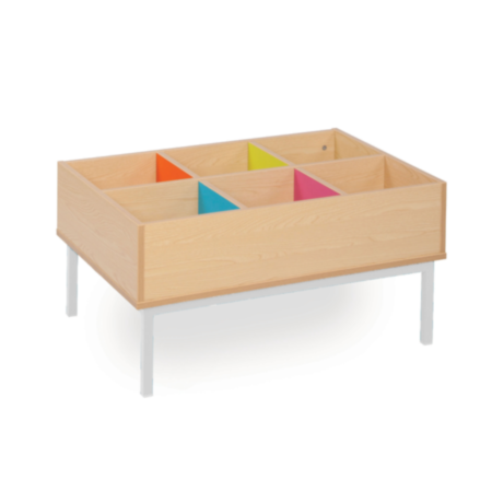 Early Years 6 Bay Wooden Kinderbox with Legs