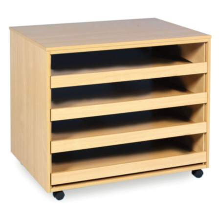 A1 Paper Mobile Wooden Storage Unit