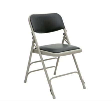 Mogo Comfort Padded Folding Chair - Black Vinyl