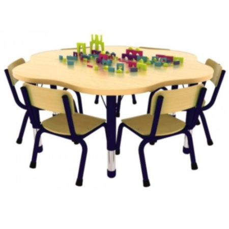Milan Flower Shaped Height Adjustable Classroom Table