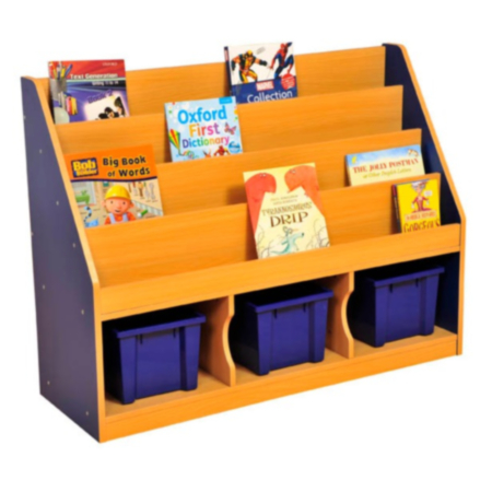 Early Years Milan Tiered Children&#039;s Bookcase with 3 Large Trays