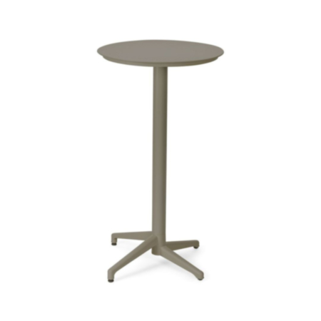 Boom Round Café Bistro Polypropylene Perforated Flip Top Table- Poseur Height