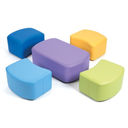 Children&#039;s Modular Seating Crescent - Set of 5