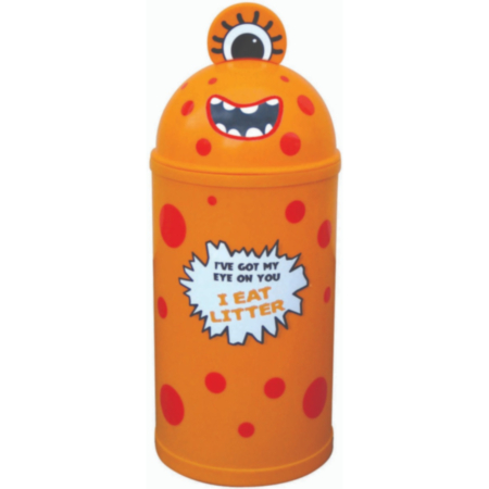 School Playground Large Monster Themed Litter Bin