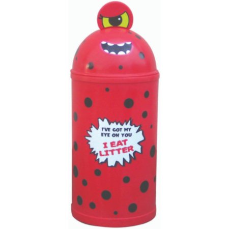 School Playground Large Monster Themed Litter Bin