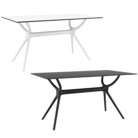 Air 180 Indoor and Outdoor Rectangular Cafe Bistro Table 