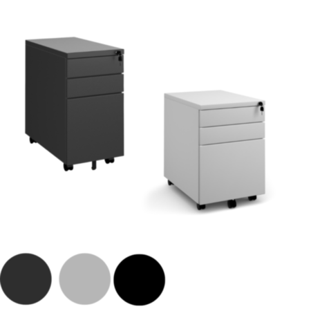 Steel 3 Drawer Under Desk Mobile Pedestal