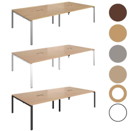 Adapt Rectangular Office Boardroom Table with Power Module Cut Out