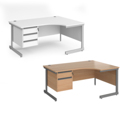 Contract 25 Right Hand Graphite Frame Ergonomic Desk