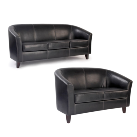 Metro Leather Effect Office Tub Sofa