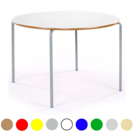 Premium Crushed Bent Circular Classroom Table, MDF Edge