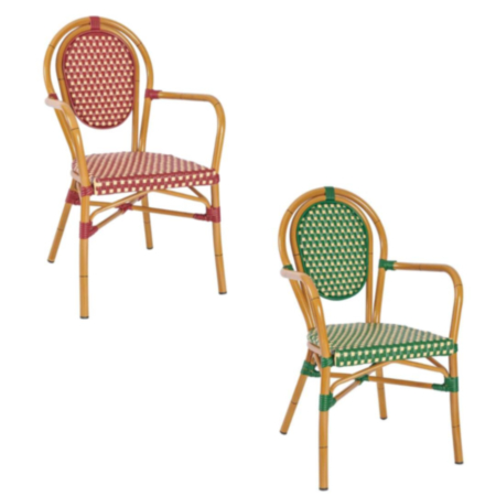 Marseille Parisian Aluminium Cafe Bistro Armchair