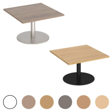 Monza Square Coffee Table with Circular Base