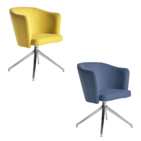 Otis Single Seater Tub Chair with 4 Star Swivel Base