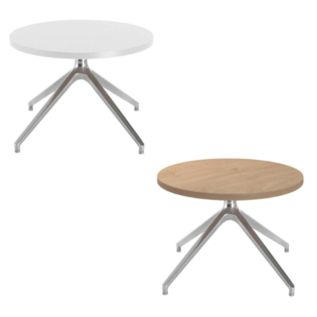 Otis Round Coffee Table with Metal Pyramid Base