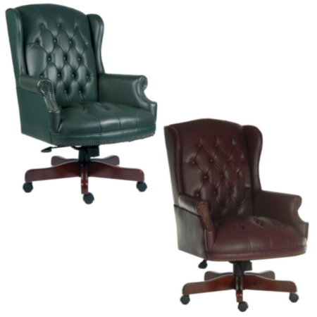 Chairman Swivel Leather Faced Executive Office Chair