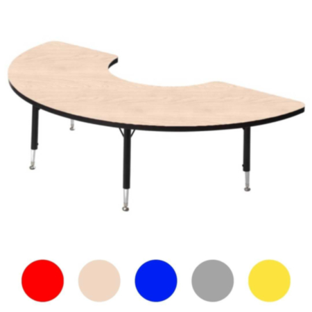Tuf-Top Height Adjustable Arc Classroom Table